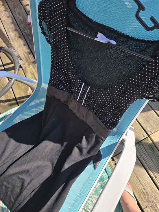 Charlotte Russe Dresses & Skirts - Charlotte Russe Flirty Black Dress with White Polka Dot Top